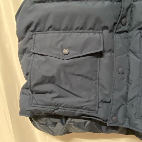 Trader Bay Vest XL Navy Blue Puffer Full Zip Snap 4 Pocket Vintage - Picture 6 of 9